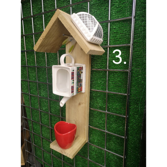 Handmade Novelty Teapot Bird Feeder (collection only) 2
