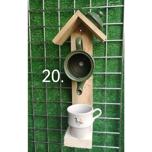 Handmade Novelty Teapot Bird Feeder. Number 11.