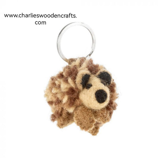 Hedgehog Felt Keyring
