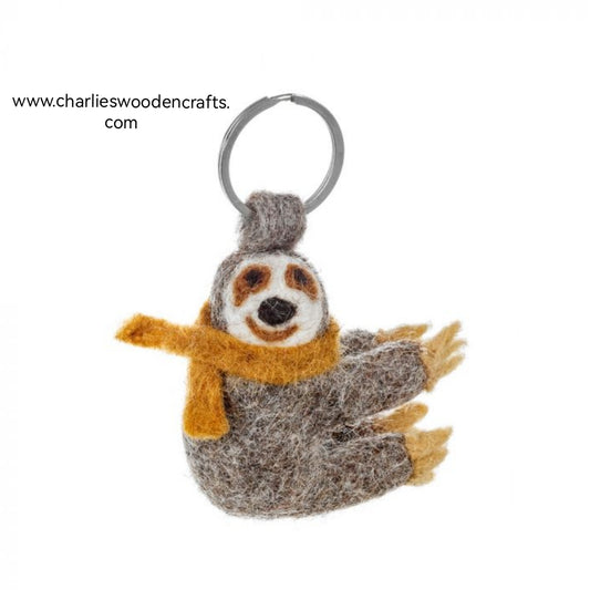 Sloth Felt Keyring