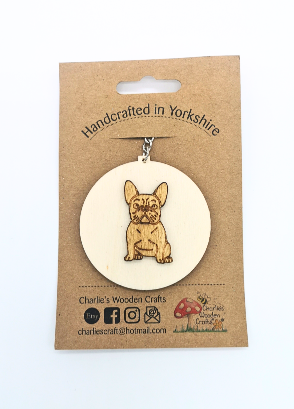 French 2025 bulldog keyring