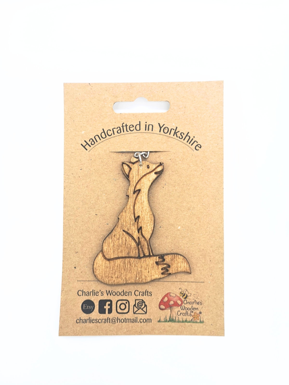 Fox Wooden Keyring