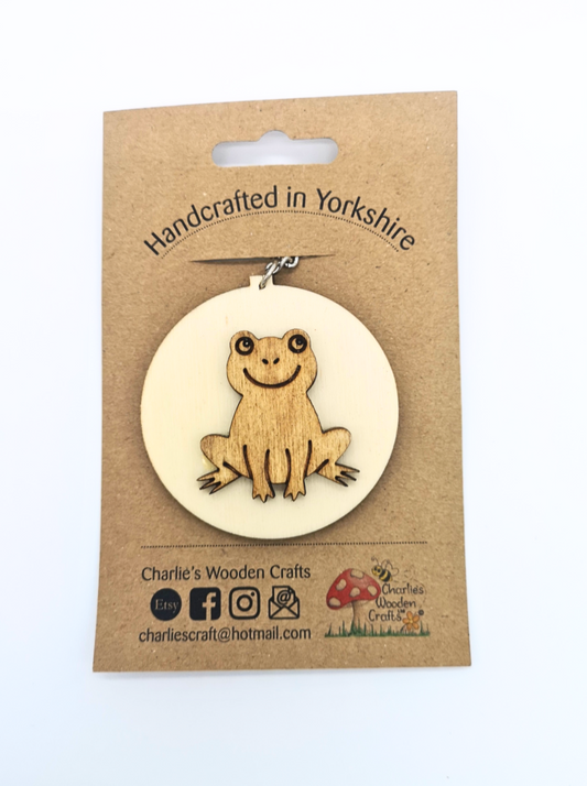 Frog Wooden Keyring