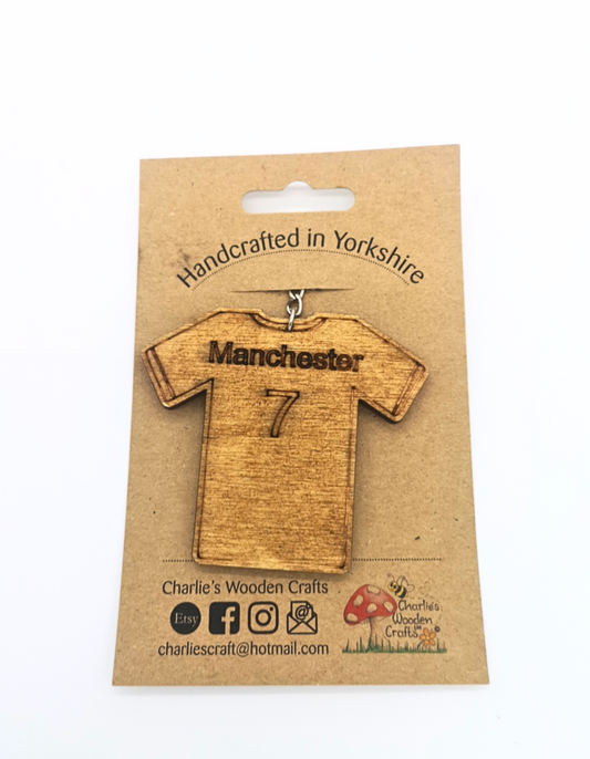 Manchester Wooden Keyring