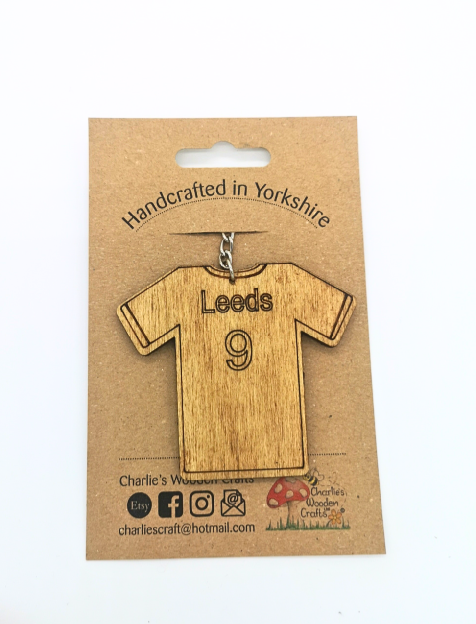 Leeds Wooden Keyring