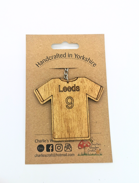 Leeds Wooden Keyring