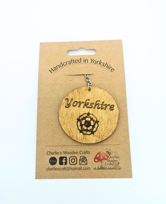 Yorkshire Wooden Keyring