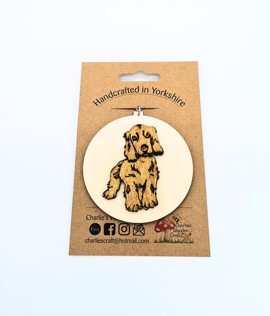 Cocker Spaniel Wooden Keyring